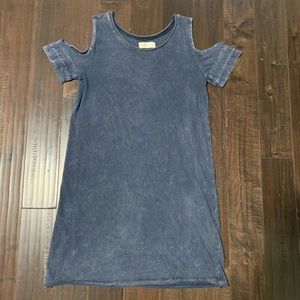 Hollister washed dress with peek a boo shoulder